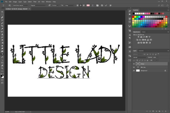 Hand Draw Leaves Font - Preview 1