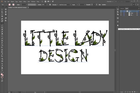 Hand Draw Leaves Font - Preview 2
