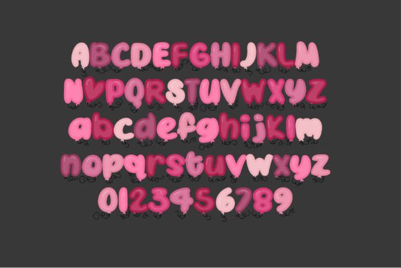 Heartthrob Helium Font PNG with transparent background - Preview 2
