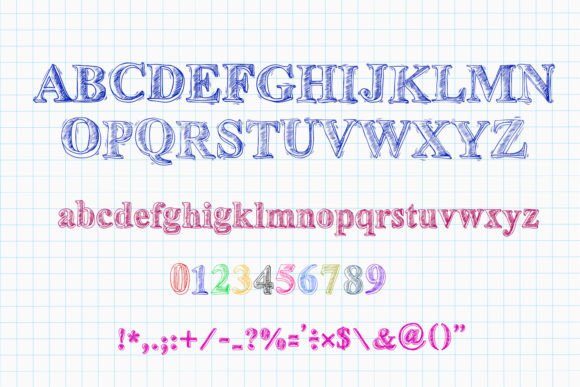 Heavy Sketch Font PNG with transparent background - Preview 3