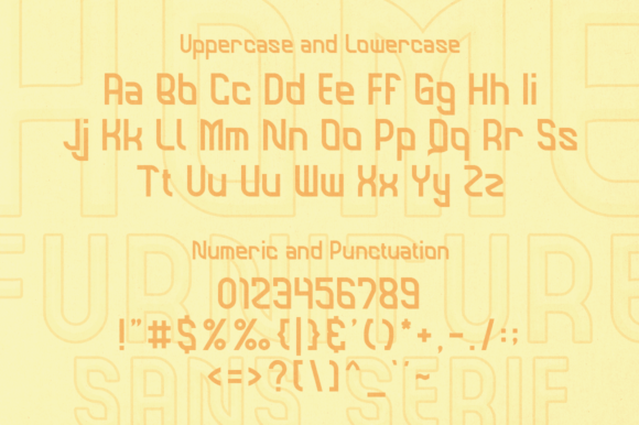 Home Furniture Font PNG with transparent background - Preview 1