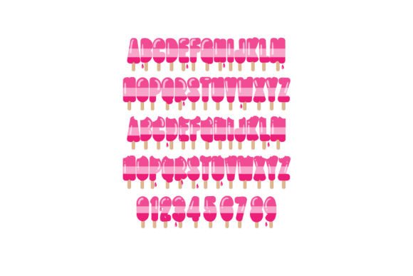 Love Pops Font PNG with transparent background - Preview 1