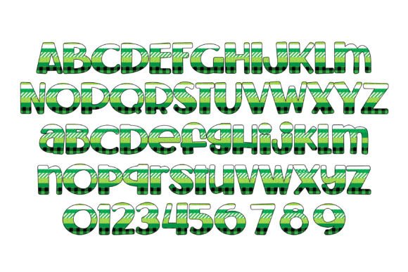 Lucky Quilt Font PNG with transparent background - Preview 1