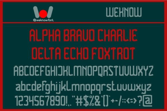 Military Phonetic Font PNG with transparent background - Preview 1