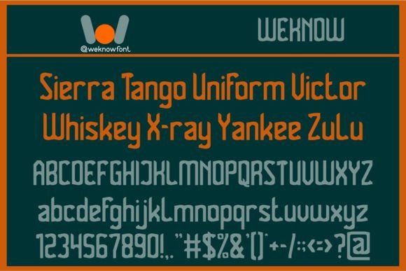 Military Phonetic Font PNG with transparent background - Preview 4