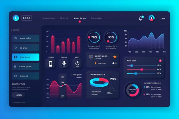 Neumorphic Dashboard UI UX Template