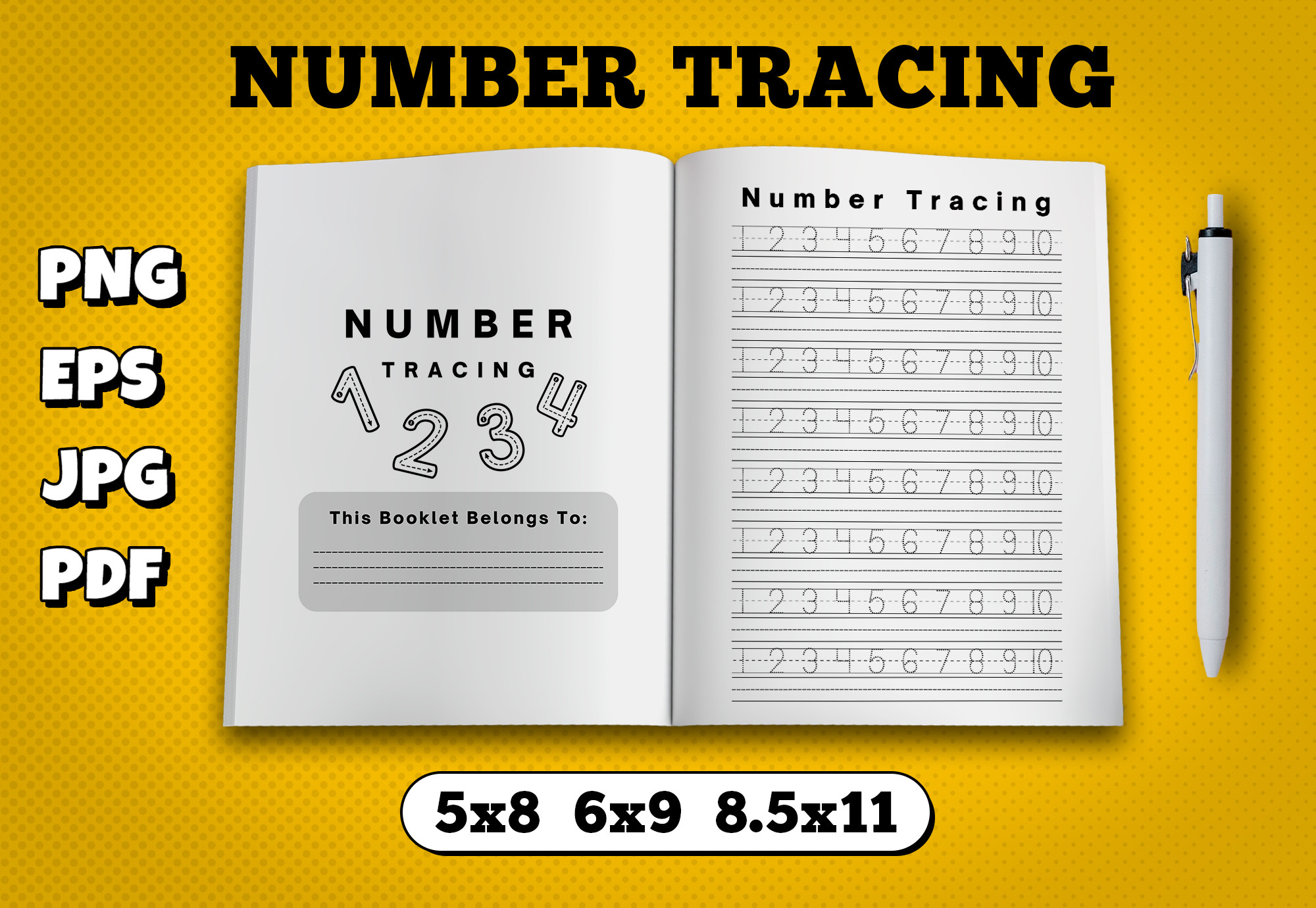 Number Tracing Kdp Book Interior Graphic by TiveCreate · Creative Fabrica