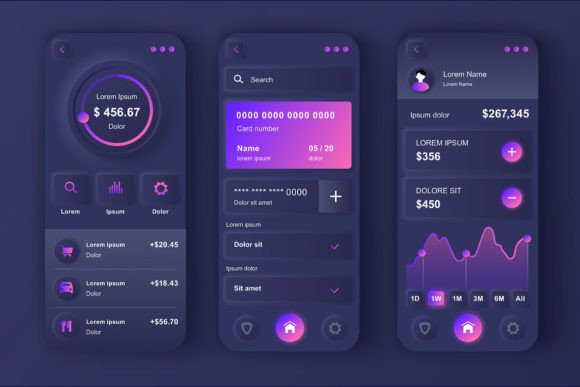 Online Banking UI UX Template Design