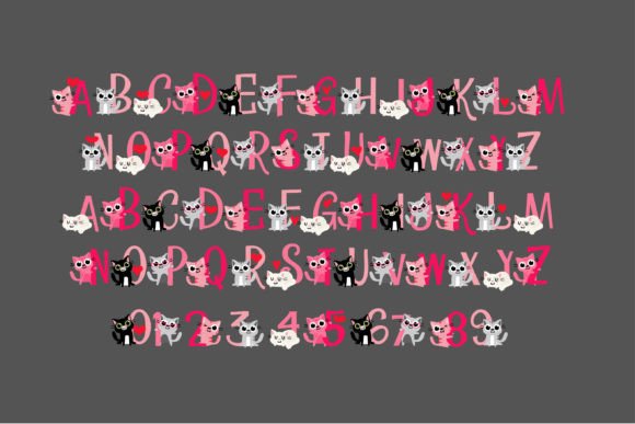 Purr-fect Love Font font preview - 2