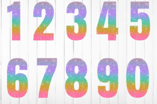 Rainbow Glitter Alphabet & Numbers Vol.2 Graphic by AllC DESIGNS ...