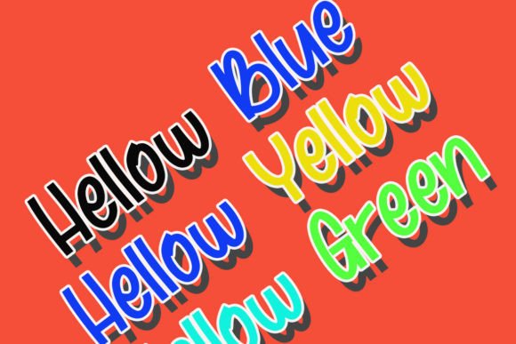 Red Stick Font PNG with transparent background - Preview 1