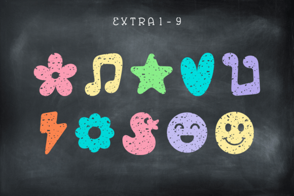 Smiley Chalk Font PNG with transparent background - Preview 6