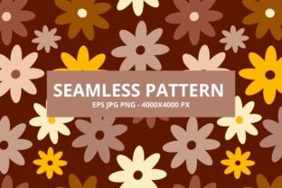Retro Flowers Pattern Graphic by Art's and Patterns · Creative Fabrica