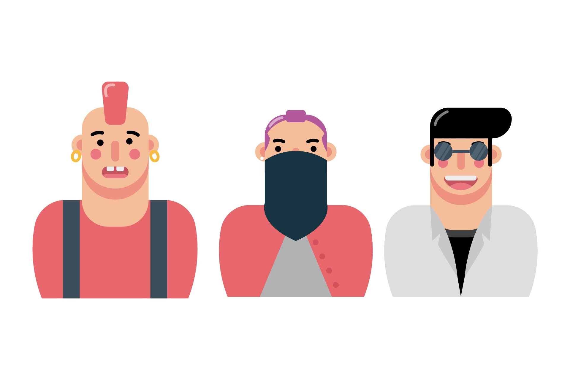 Avatar Young Man Style Icon Set Graphic by radaxonstudio · Creative Fabrica