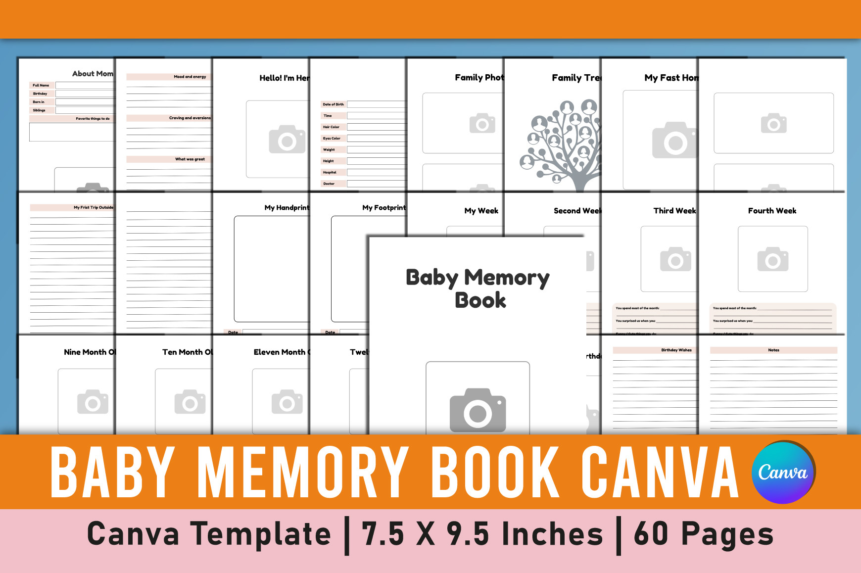 Baby Memory Book Canva KDP