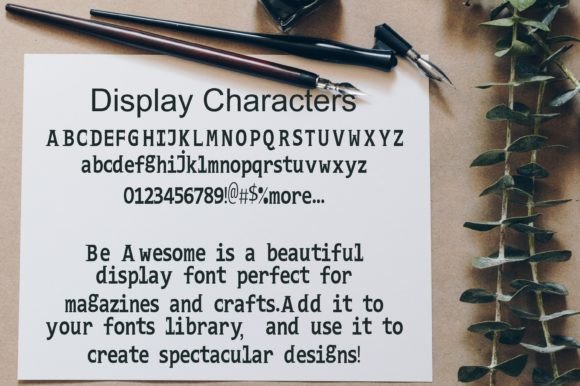 Be Awesome Font - Preview 1