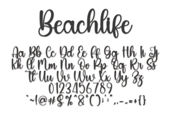 Beachlife Font font preview - 4