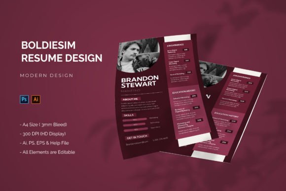 Boldiesim - Resume Template