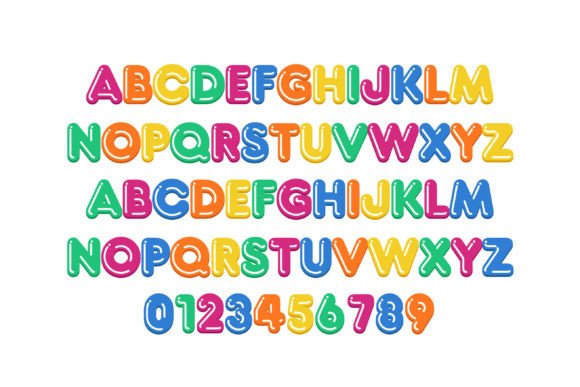 Bubbly Gumbo Font PNG with transparent background - Preview 1