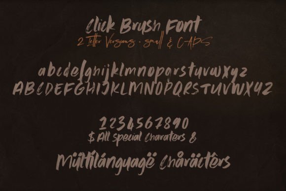 Click Font PNG with transparent background - Preview 1