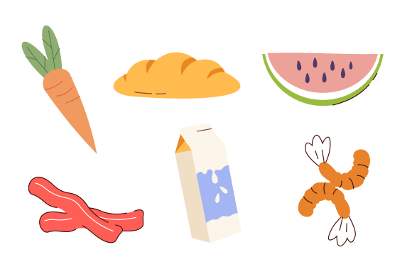 Groceries Healthy Food Illustration