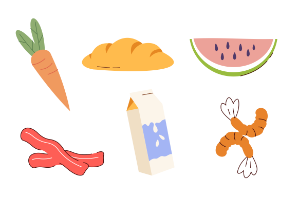 Groceries Healthy Food Illustration