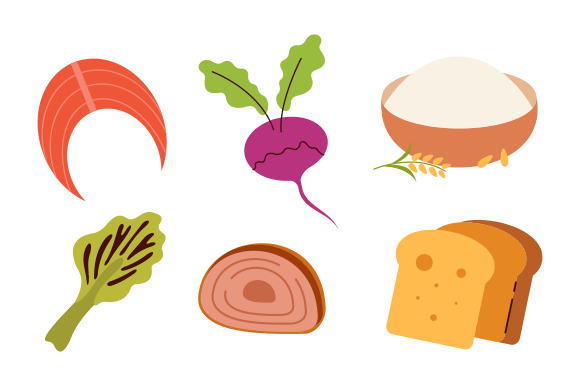 Groceries Healthy Food Illustration