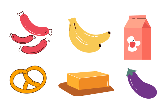Groceries Healthy Food Illustration