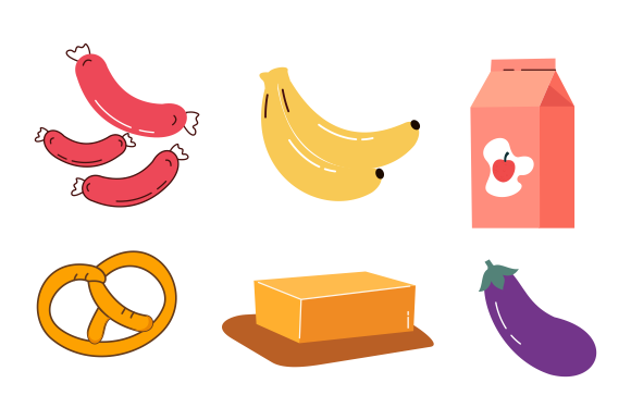 Groceries Healthy Food Illustration