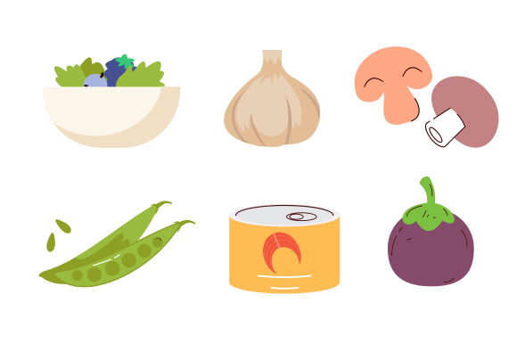 Groceries Healthy Food Illustration