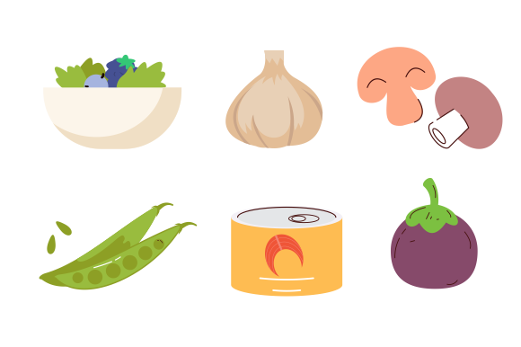 Groceries Healthy Food Illustration