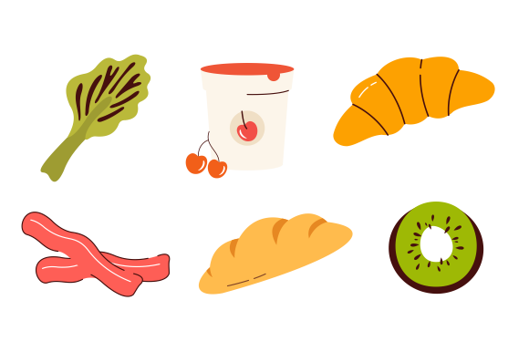 Groceries Healthy Food Illustration