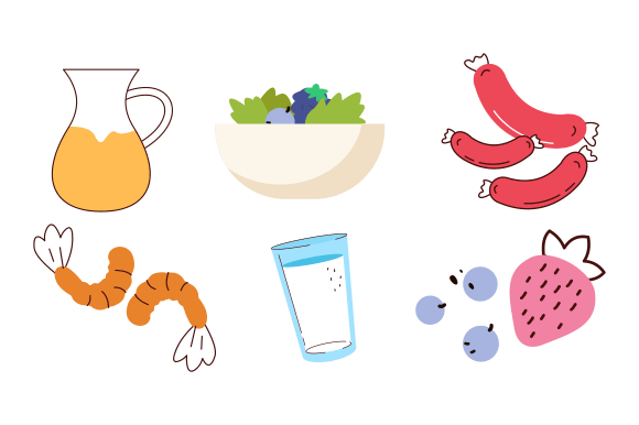 Groceries Healthy Food Illustration