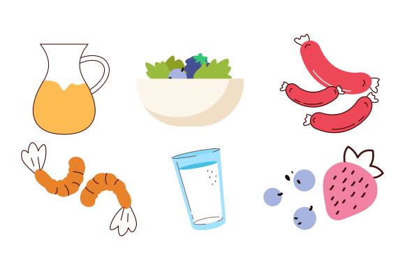 Groceries Healthy Food Illustration