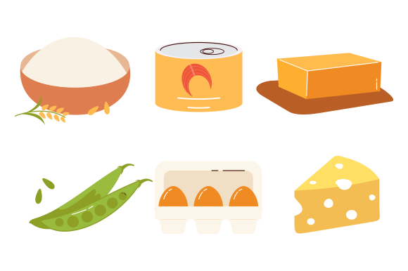 Groceries Healthy Food Illustration