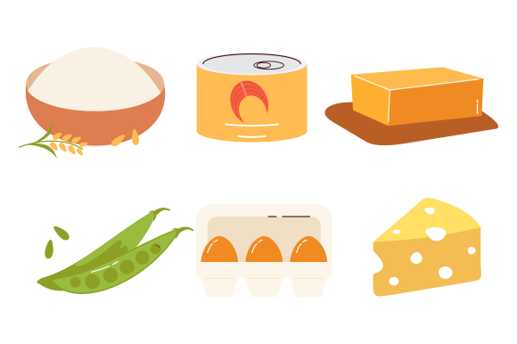 Groceries Healthy Food Illustration