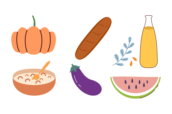 Groceries Healthy Food Illustration