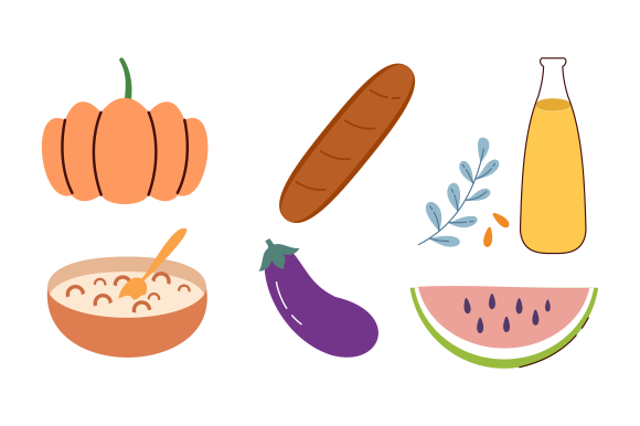 Groceries Healthy Food Illustration