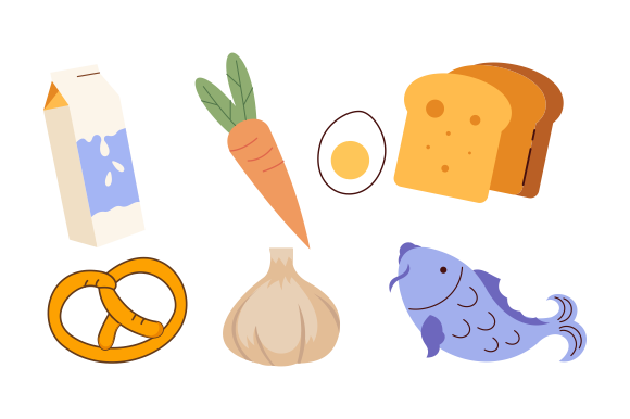 Groceries Healthy Food Illustration