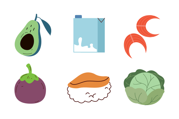 Groceries Healthy Food Illustration