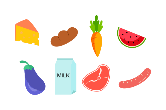 Groceries Healthy Food Illustration
