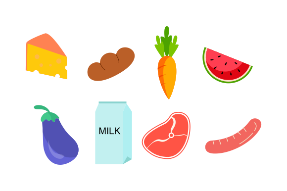 Groceries Healthy Food Illustration