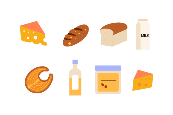 Groceries Healthy Food Illustration