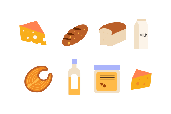 Groceries Healthy Food Illustration