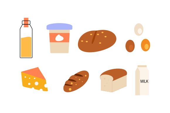 Groceries Healthy Food Illustration