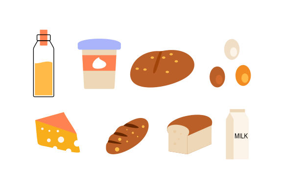 Groceries Healthy Food Illustration