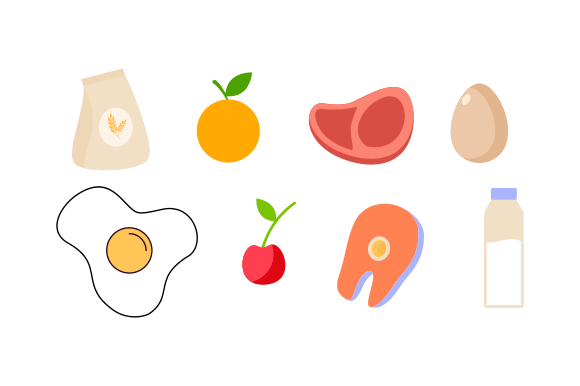 Groceries Healthy Food Illustration