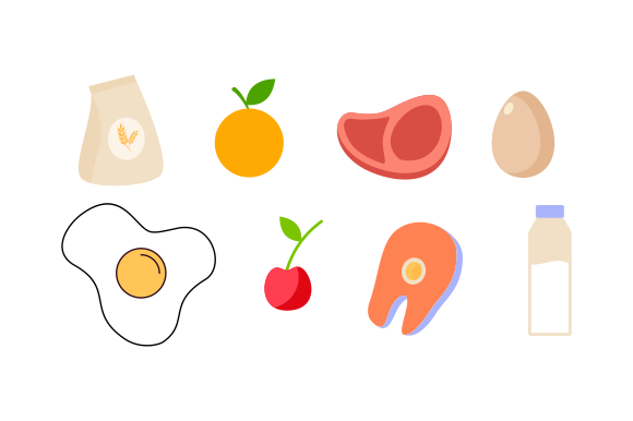 Groceries Healthy Food Illustration