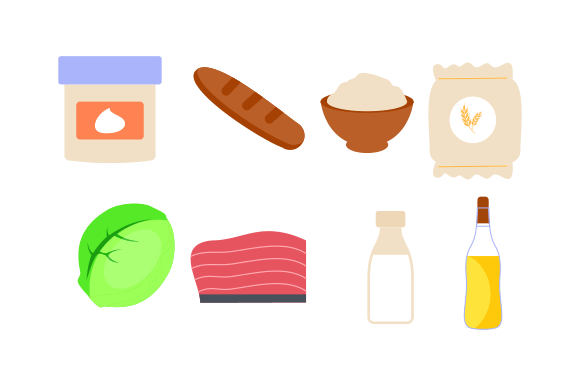 Groceries Healthy Food Illustration