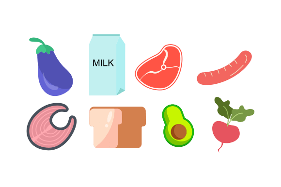 Groceries Healthy Food Illustration
